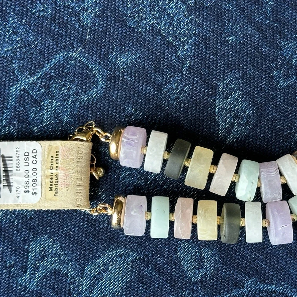 Anthropologie Shades of Sea Frosted Gem Necklace - Picture 4 of 4